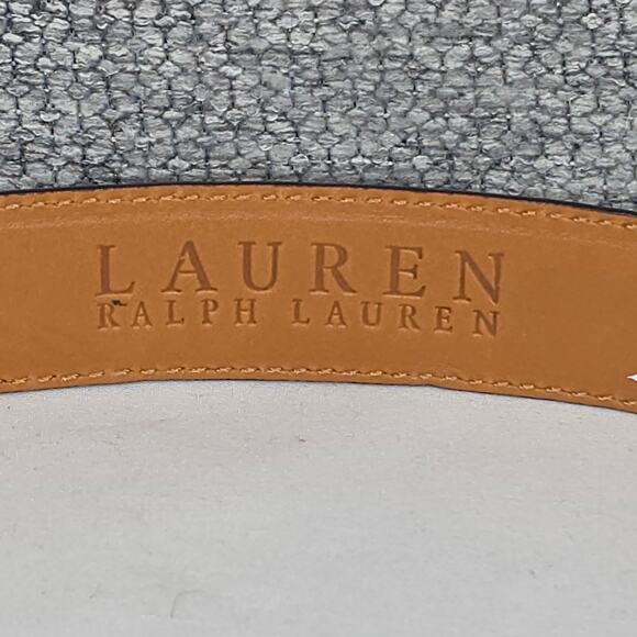 LAUREN RALPH LAUREN CROCO‑EMBOSSED LEATHER BELT – BLACK – SIZE MEDIUM main image 6